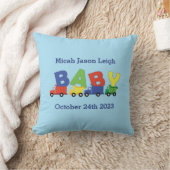 Coussin Baby shower de camion de construction (Couverture)