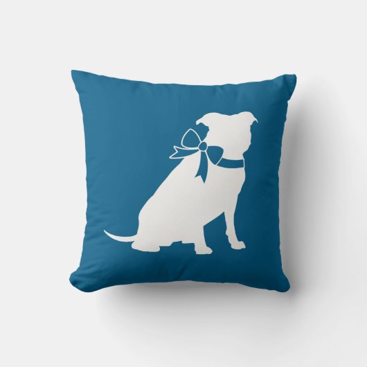 Coussin Baby shower de chien taureau Pit (Recto)