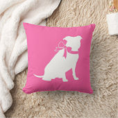 Coussin Baby shower de chien taureau rose (Couverture)