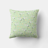 Coussin Baby shower de cigogne Printemps vert (Verso)