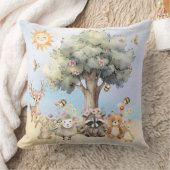 Coussin Baby shower de conservation de la faune forestière (Couverture)