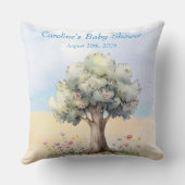 Coussin Baby shower de conservation de la faune forestière (Verso)