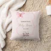 Coussin Baby shower de la fraise, de l'oie, des points du (Couverture)