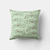 Coussin Baby shower d'oiseaux Printemps (Verso)