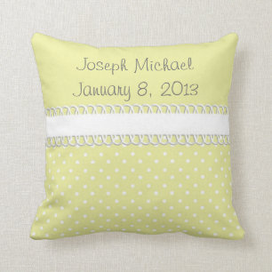 Coussin Baby shower en jaune