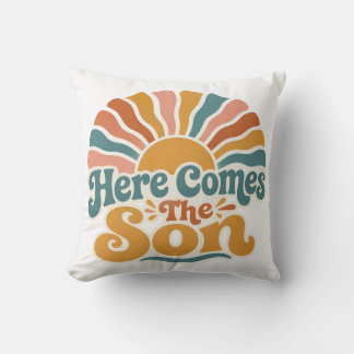 Coussin Baby Shower Ensoleillé Voici Le Fils