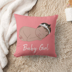 Coussin Baby Shower Fille