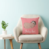 Coussin Baby Shower Fille (Chaise)