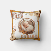 Coussin Baby shower Floral Boho rustique (Recto)