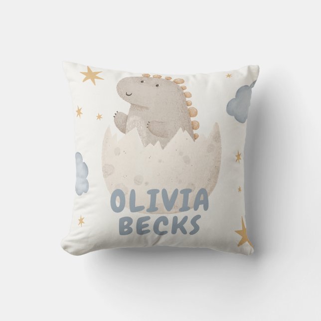 Coussin Baby shower illustratif Pastel Watercolor (Recto)