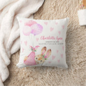 Coussin Baby shower lapin de livraison spéciale (Couverture)