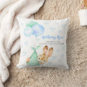 Coussin Baby shower lapin de livraison spéciale (Couverture)