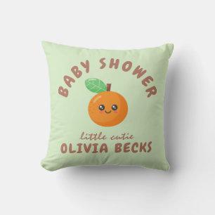 Coussin Baby shower orange de Little Cutie