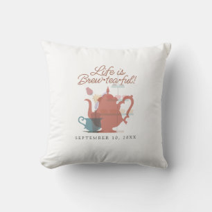 Coussin Baby shower Tea Party Cute Minimaliste Boho Neutra