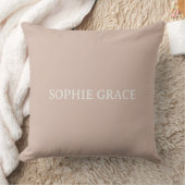 Coussin Baby-Shower Typographie en grès rose (Couverture)
