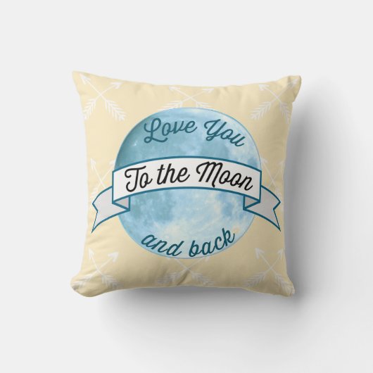 Coussin Baby Stat Love You to Moon Flrow Motif (Recto)