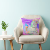 Coussin Baby Unicorn Silver Stars Rainbow (Chaise)