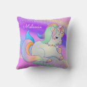 Coussin Baby Unicorn Silver Stars Rainbow (Verso)