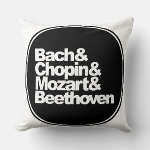 Coussin Bach et Chopin et Mozart et Beethoven