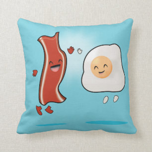 Coussin Bacon aime les oeufs