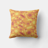 Coussin Bactérie lumineuse Microorganisme orange (Verso)
