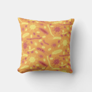 Coussin Bactérie lumineuse Microorganisme orange