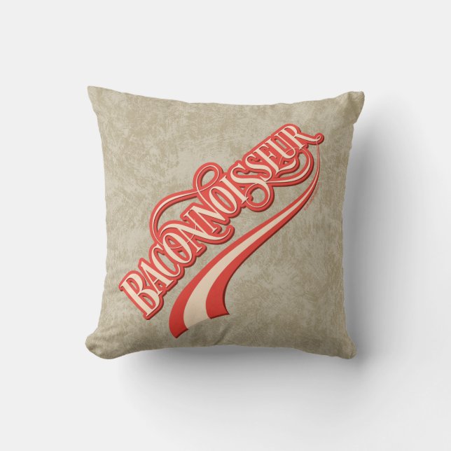 Coussin Bactonnoisseur (amoureux du bacon) lance l'oreille (Recto)