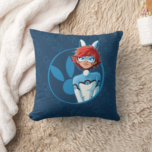 Coussin Badge Bleu Bunnyx (Couverture)