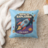 Coussin Badge d'explorateur spatial mignon (Couverture)