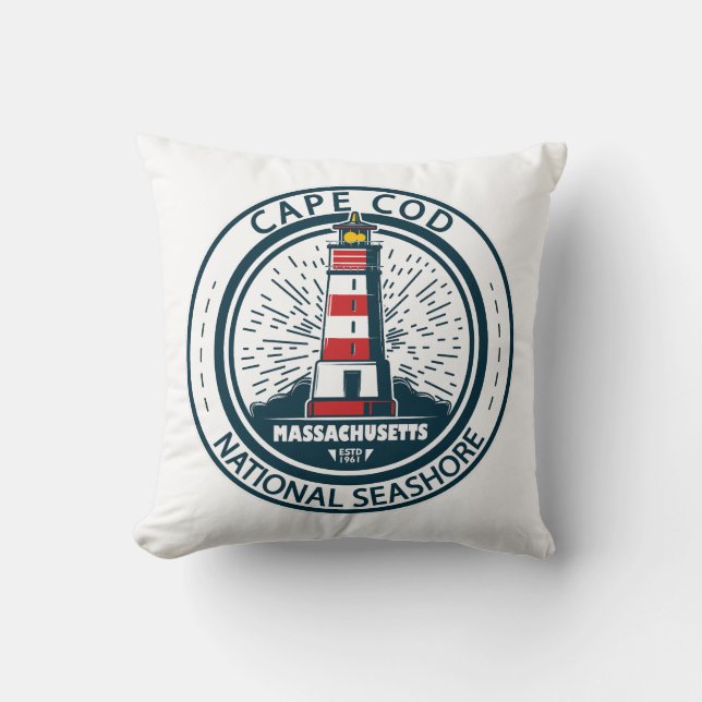 Coussin Badge du Massachusetts de Cape Cod National Seasho (Recto)