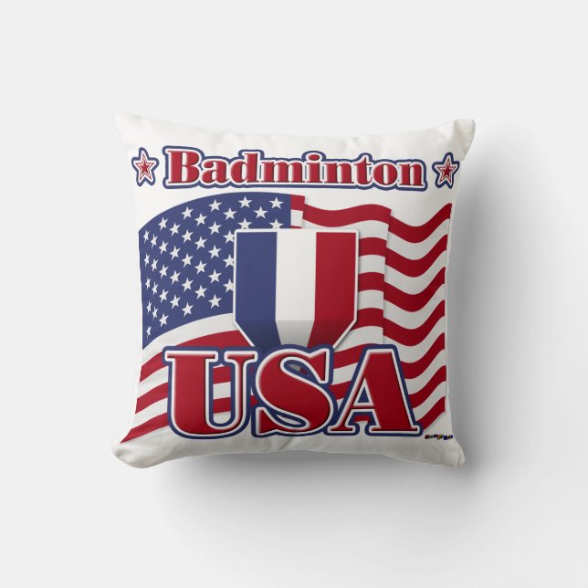 Coussin Badminton USA (Recto)