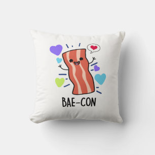 Coussin Bae-con Funny Bacon Pun