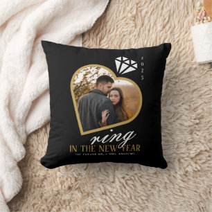 Coussin Bague élégante pour la nouvelle année Engagement N