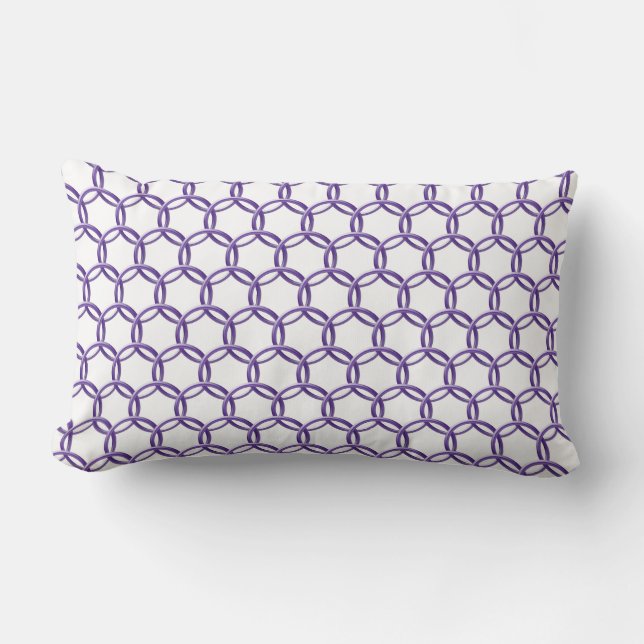 Coussin - Bagues violettes interconnectées (Recto)