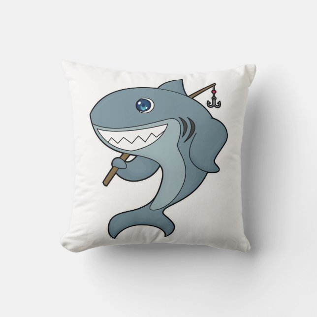 Coussin Baguette de pêche du requin (Recto)