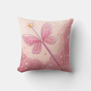 Coussin Baguette Magique & Ailes de Fée Art pour la Nurser