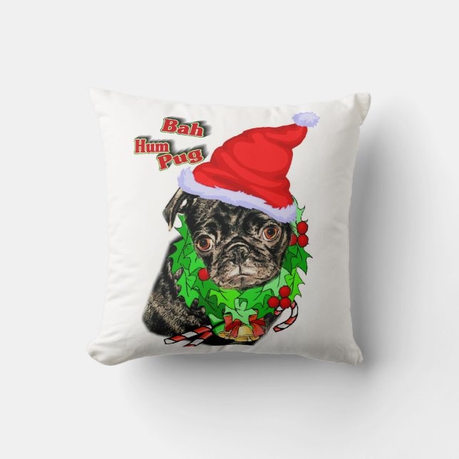 Coussin Bah Hum Carlin Noël (Recto)