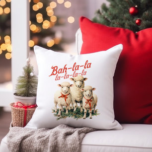 Coussin Bah La La Cute Retro Noël Moutons