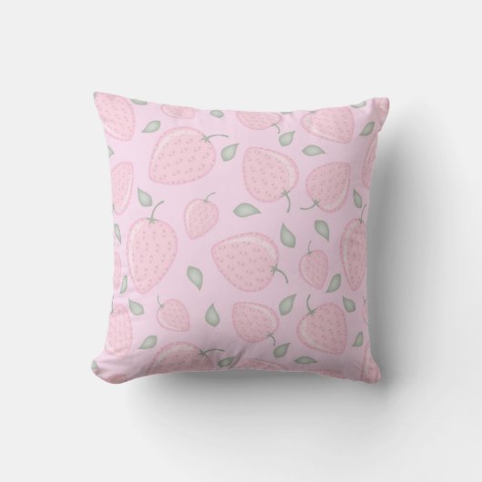 Coussin Baie Rose Esthétique Fraise (Recto)
