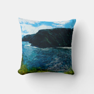 Coussin Baie sur la route vers Hana Maui Hawaii Abstrait