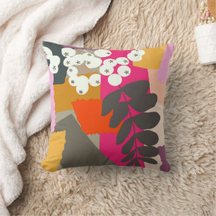 Coussin Baies blanches Coloris Bloc de couleur Fun été