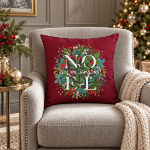 Coussin Baies de verdure NOEL Noël
