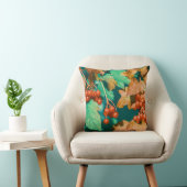 Coussin Baies rouges de viorne feuilles vertes (Chaise)