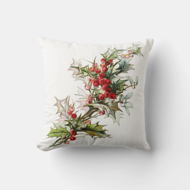 Coussin Baies vintages d'hiver (Recto)
