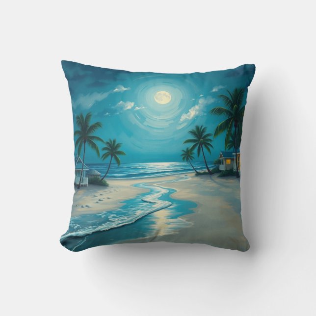 Coussin "Baigné en clair de lune et cuit au clair  (Recto)