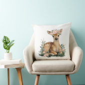 Coussin Baignée de bébé aquarelle Fawn d'été (Chaise)