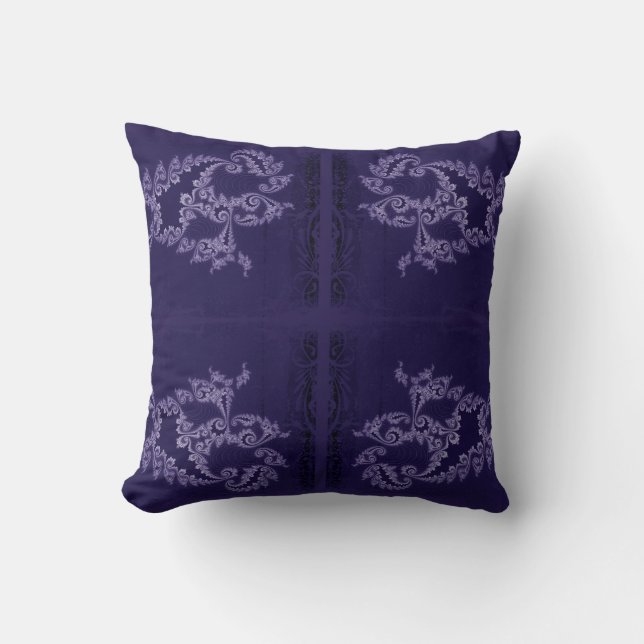 Coussin Baigneuse Lacey - Bleu pourpre (Recto)