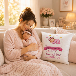 Coussin Baignoire de bébé Fleurs roses étoiles Petite Fill
