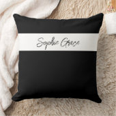 Coussin Bain de bébé à l'écriture simple moderne noire (Couverture)
