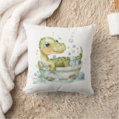 Coussin Bain de dinosaure mignon (Couverture)